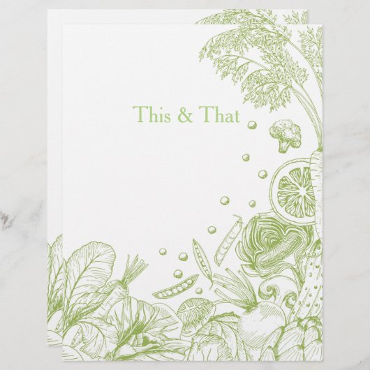 手描き緑野菜レシピ部門 (正面/裏面)