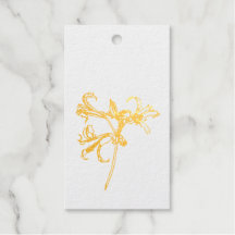 手描き線咲き百合花。