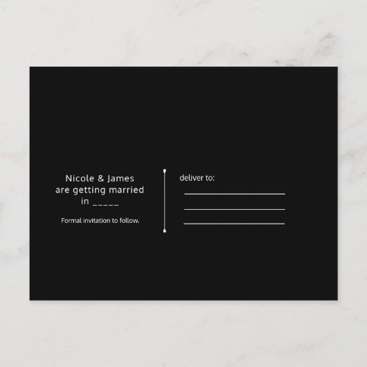 手描き羽根とテペ金ゴールドブラック救日付 案内ポストカード (裏面)