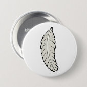 手描き羽毛ミニマル自然 缶バッジ (正面&裏面)