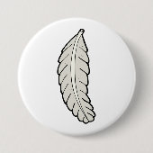 手描き羽毛ミニマル自然 缶バッジ (正面)