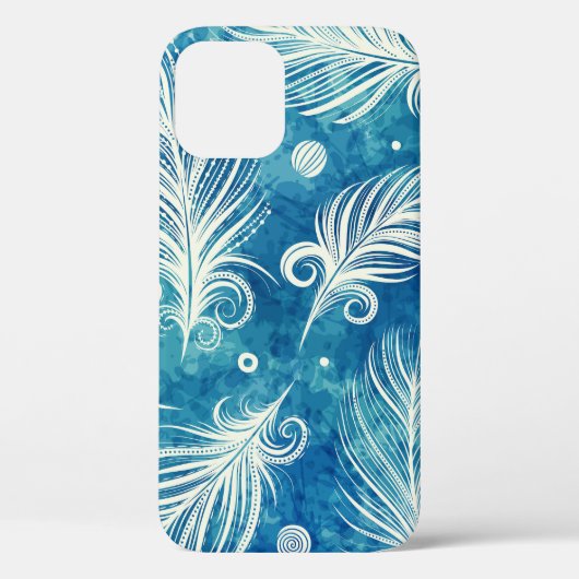 手描き羽:シームレスパターン Case-Mate iPhoneケース (裏面)