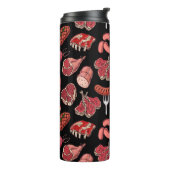 手描き肉製品パターン タンブラー (回転左)