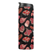 手描き肉製品パターン タンブラー (回転右)