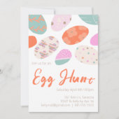 手描き自然イースターエッグ招待状 招待状 (正面)