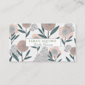 手描き花お洒落ドゥラ誕生サービス 名刺 (正面)