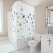 手描き花とラディバグシャワーカーテン シャワーカーテン (インサイチュ)