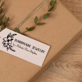 手描き花と緑ハンドメイド ラバースタンプ