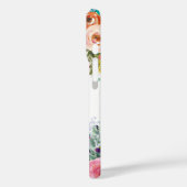手描き花のイニシャル入りApple iPhoneケース Case-Mate iPhoneケース (裏面 / 左)