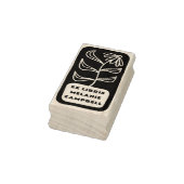 手描き花はっきりしたレトロEx Libris Book ラバースタンプ (スタンプ)