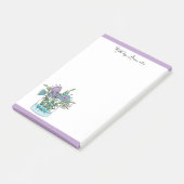 手描き花ポストイット®ノートテンプレート ポストイット (アングル)