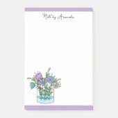 手描き花ポストイット®ノートテンプレート ポストイット (正面)