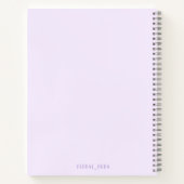 手描き花入り可愛い紫色のノート ノートブック (裏面)