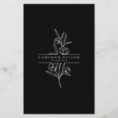 手描き花屋フラワーショップ価格表表シート チラシ (裏面)