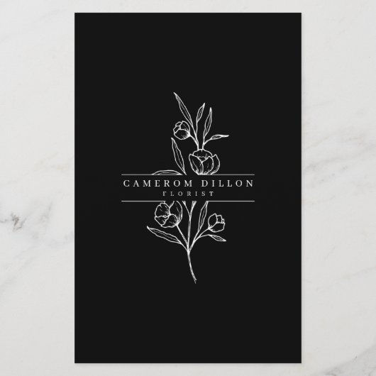 手描き花屋フラワーショップ価格表表シート チラシ (裏面)