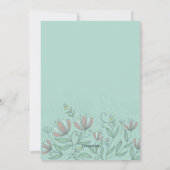 手描き花招待状 招待状 (裏面)