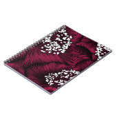 手描き花柄とカメリア花 ノートブック (左側)