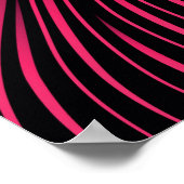 手描き花柄とカメリア花 ポスター (角)