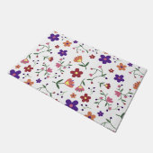 手描き花柄 ドアマット (アングル)