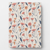 手描き花柄 フォトプラーク (正面)