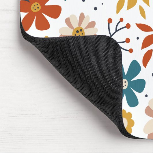 手描き花柄 マウスパッド (コーナー)