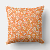 手描き花模様140617 – オレンジ クッション (裏面)