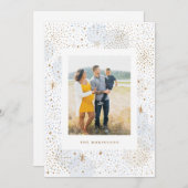 手描き花火の新年の写真カード シーズンカード (正面/裏面)