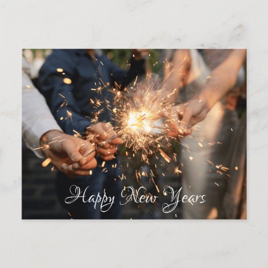 手描き花火 ポストカード (正面)