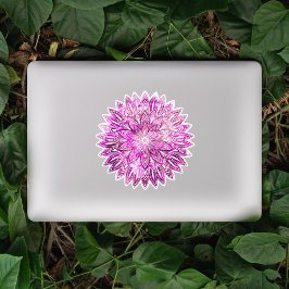 手描き花花びらピンクマンダラ シール