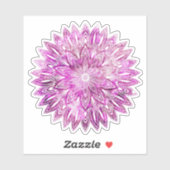 手描き花花びらピンクマンダラ シール (シート)