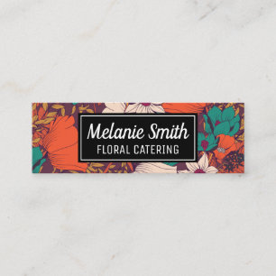 手描き花 スキニー名刺