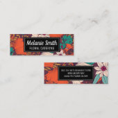 手描き花 スキニー名刺 (正面/裏面)