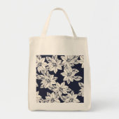 手描き花 トートバッグ (正面)