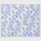 手描き花 ラッピングペーパー (フラット)