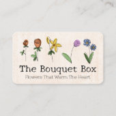 手描き花 名刺 (正面)