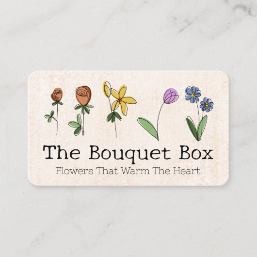 手描き花 名刺 (正面)