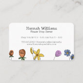 手描き花 名刺 (裏面)