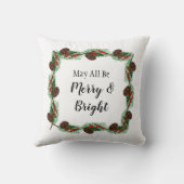 手描き英語コテージと（鳥）ショウジョウコウカンチョウ クッション (裏面)