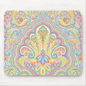 手描き華美ペイズリーフローラモチーフ マウスパッド (正面)