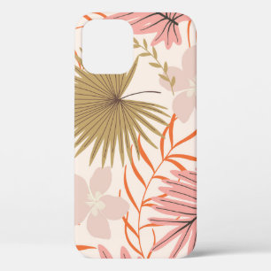 手描き葉の:エキゾチックなジャングル模様。 iPhone 12ケース