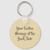 手描き藁帽子ベージュキーチェーン キーホルダー (裏面)