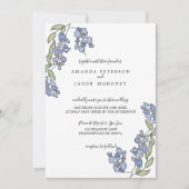 手描き藤のフローラ結婚式招待状 招待状 (正面)