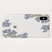 手描き藤フローラモノグラム Case-Mate iPhoneケース (裏面(横))