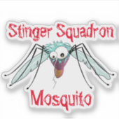 手描き蚊 シール (正面)