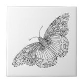手描き蝶 タイル (正面)