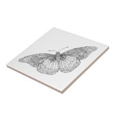 手描き蝶 タイル (側面)