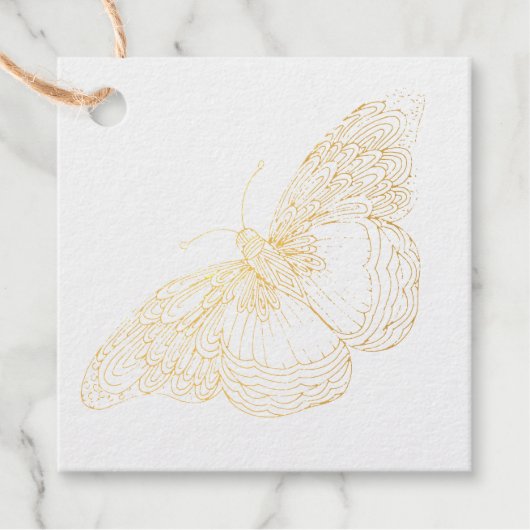 手描き蝶 フェイバータグ (正面)