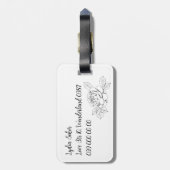 手描き街並み付きカスタマイズ可能な荷札 ラゲッジタグ (裏面縦)