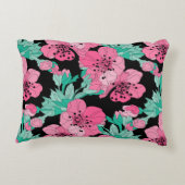 手描き装飾さくらんぼ花模様 アクセントクッション (裏面)