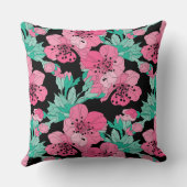 手描き装飾さくらんぼ花模様 クッション (裏面)